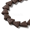 Triangle Dyed Natural Lava Rock Beads Strands G-O126-04A-14-3