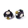 3D Lampwork & Brass Core European Beads LAMP-Q042-01B-1