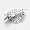 Rack Plating Hair Accessories Iron Alligator Hair Clip Findings MAK-WH0002-01P-2