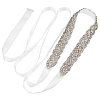 Rhinstone Flower Bridal Belt for Wedding Dress AJEW-WH0515-23B-1