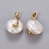 Natural Cultured Freshwater Pearl Pendants KK-L187-B-01J-2