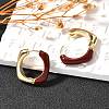 Alloy & 925 Sterling Silver Hoop Earrings EJEW-Q013-03G-4