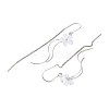 925 Sterling Silver Flower Ear Threads EJEW-P296-20P-2