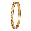 304 Stainless Steel Pave Clear Cubic Zirconia Hollow Rectangle Hinged Cuff Bangles for Women WG179B8-02-2