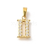 Ion Plating(IP) 304 Stainless Steel Micro Pave Cubic Zirconia Pendants STAS-H228-02G-02-1