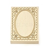 Rectangle Flower Frame Brass Stamp Heads LS-AJEW-M037-04G-03-2