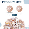 100Pcs Natural Shell Buttons BUTT-ME0001-24B-2