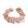 Natural Quartz Crystal Points Beads Strands G-K181-B26-3