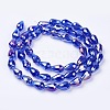 Electroplate Glass Beads Strands EGLA-D015-15x10mm-13-1