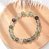 Natural Fluorite Stretch Bracelets BJEW-E373-8mm-10-1