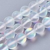 Synthetic Moonstone Beads Strands G-E468-G01-6mm-1