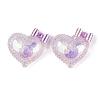 Transparent Epoxy Resin Heart with Bowknot Decoden Cabochons CRES-M034-07A-1