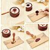 Brass Wax Seal Stamps with Rosewood Handle AJEW-WH0412-0159-3