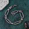 304 Stainless Steel Figaro Link Chain Bracelets for Women Men BJEW-F488-06P-1