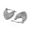 Non-Tarnish 304 Stainless Steel Teardrop Thick Hoop Earrings for Women EJEW-I284-16P-2