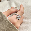 Stainless Steel Open Cuff Finger Rings WM9270-10-1