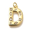 Brass Micro Pave Clear Cubic Zirconia Pendants KK-G521-01G-D-1