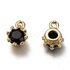 Brass Micro Pave Cubic Zirconia Charms ZIRC-I051-03G-04-2