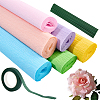 6 Rolls 6 Colors Handmade Crepe Paper DIY-CP0012-89H-6