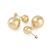 Smooth Spherical Geometric Brass Dangle Earrings for Women EJEW-D280-02G-02-2