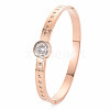 Crystal Rhinestone Flat Round Bangle BJEW-N017-013RG-4