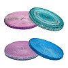 BENECREAT 4 Rolls 4 Colors Gradient Color Sparkle Polyester Ribbon OCOR-BC0005-40-1