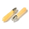 Natural Yellow Jade Pointed Big Pendants G-Z055-01P-19-2