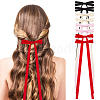 Big Bowknot Polyester Alligator Hair Clips AJEW-CP0008-39A-1