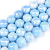 Anti-Tarnish Electroplate Glass Beads Strands GLAA-N010-10mm-06-1