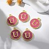 Golden Plated Alloy Enamel Charms ENAM-S118-08U-5