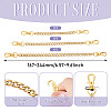 3Pcs 3 Styles 304 Stainless Steel Twisted Chain Bag Extender Chains FIND-TA00002-3