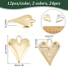24Pcs 2 Colors Alloy Pendants FIND-CA0004-85-2