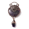 Natural Amethyst Big Pendants G-I324-15R-2