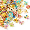 60PCS 10Colors Transparent Acrylic Alloy Charms OACR-TA0001-47-12