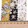 6 Yards 3 Colors Polyester Flower Printed Ribbon OCOR-A008-03A-3