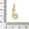 Brass Micro Pave Cubic Zirconia Pendants ZIRC-C012-01G-10-3
