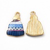 Winter Theme Printed Alloy Pendants PALLOY-H127-03G-01-1