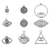 Tibetan Style Alloy Pendants & Cabochons & Pendants Rhinestone Setting PALLOY-PH0005-94AS-1