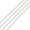 Anti-Tarnish Rhodium Plated 925 Sterling Silver Ball Chains STER-F052-13P-1