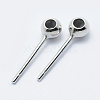 925 Sterling Silver Ear Stud Findings X-STER-I014-23P-2