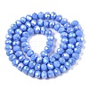 Electroplate Glass Beads Strands EGLA-A044-P6mm-B17-3