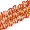 Handmade Foil Glass Beads Strands FOIL-N033-05E-1
