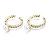 Brass Micro Pave Clear Cubic Zirconia Cuff Rings RJEW-S044-112-NF-2