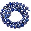 Natural Lapis Lazuli Bead Strands G-PH0028-8mm-16-6