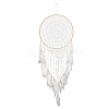 Cotton Woven Net/Web with Feather Hanging Decorations PW-WG71427-01-3