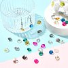 160Pcs 8 Colors Glass Charms RGLA-FS0001-24-5