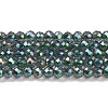 Electroplate Transparent Glass Beads Strands LS-GLAA-H021-01B-FR01-2