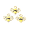 Golden Plated Alloy Enamel Charms ENAM-G212-18G-4