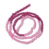 2 Colors Transparent Glass Beads Strands GLAA-G093-01A-2