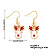 Christmas Theme Brass Dangle Earrings IP2522-5-1